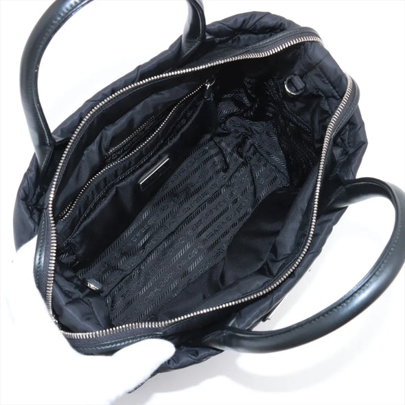 Nero Padded Re-Nylon Shopping Bag