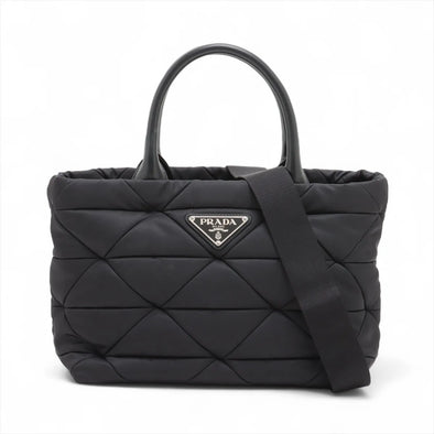 Nero Padded Re-Nylon Shopping Bag