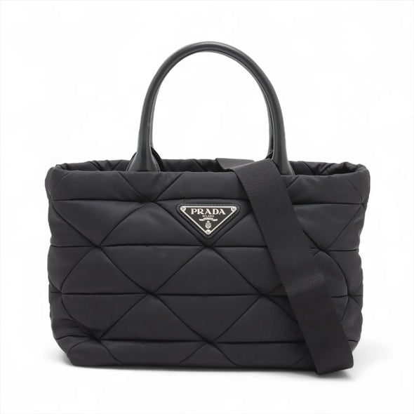 Nero Padded Re-Nylon Shopping Bag