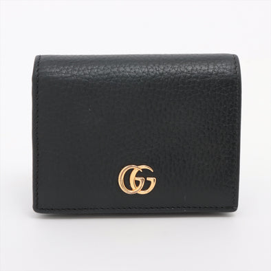 Gucci Black Leather GG Marmont Card Case Wallet [Clearance Sale]