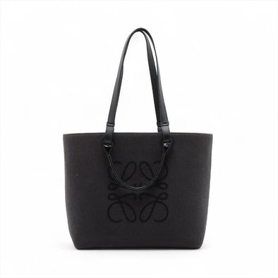 Loewe Black Leather Anagram Medium Tote Bag [Clearance Sale]