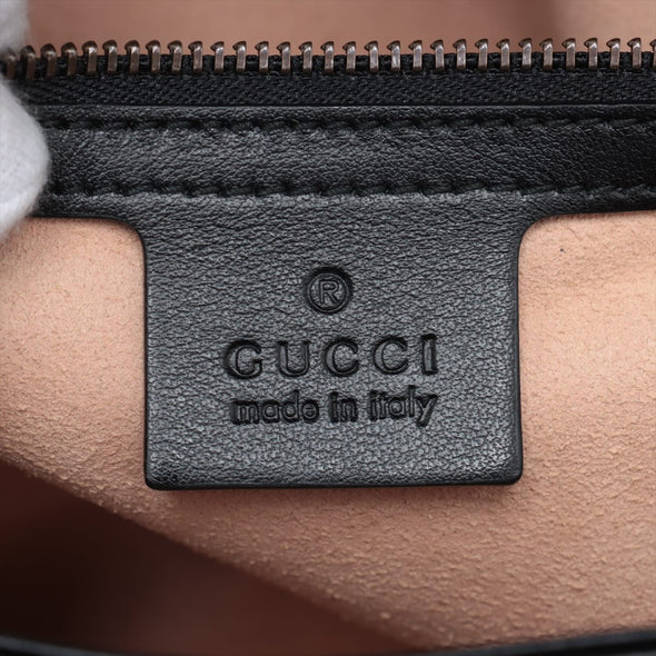 Gucci Black Leather GG Marmont Medium Shoulder Bag [Clearance Sale]