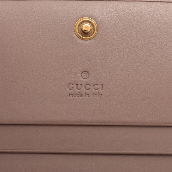Gucci Taupe Leather GG Marmont Mini Wallet [Clearance Sale]