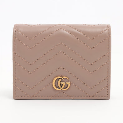 Gucci Taupe Leather GG Marmont Mini Wallet [Clearance Sale]