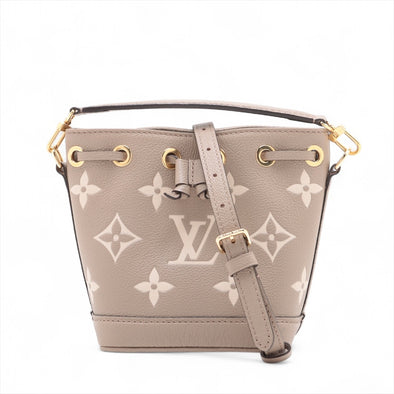 Louis Vuitton Tourterelle Bicolor Monogram Empreinte Leather Nano Noe [Clearance Sale]
