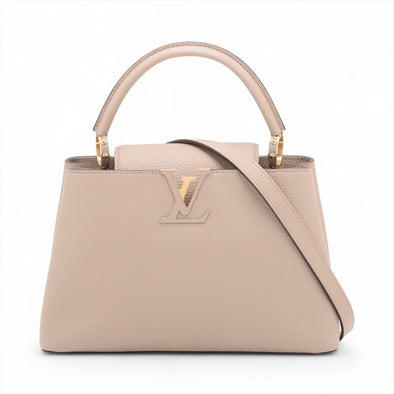 Louis Vuitton Creme Taurillon Leather Capucines MM [Clearance Sale]