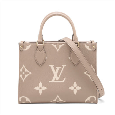 Louis Vuitton Tourterelle BiColour Monogram Empreinte Leather OnTheGo PM [Clearance Sale]