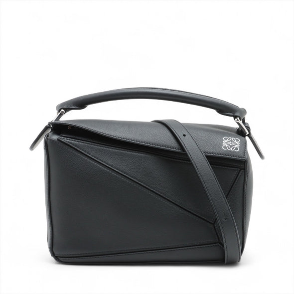 Loewe Black Leather Small Puzzle Bag [Clearance Sale]