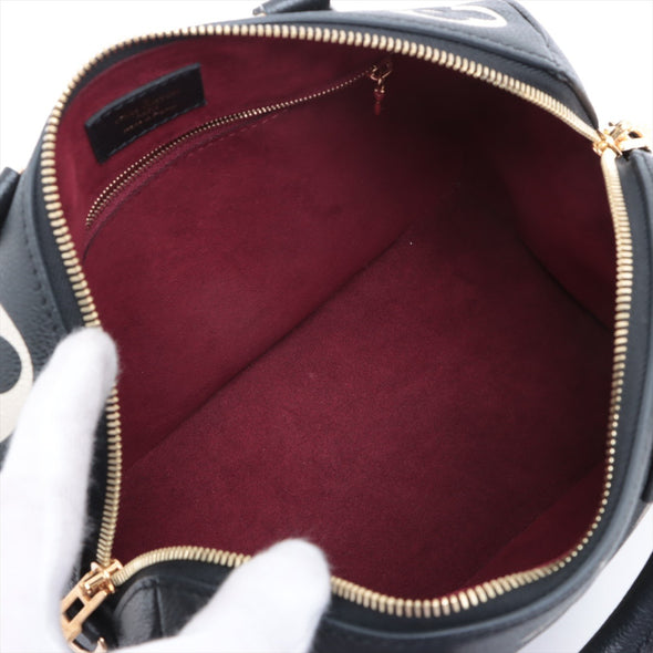 Louis Vuitton Black Beige Bicolor Monogram Empreinte Leather Speedy Bandouliere 25 [Clearance Sale]