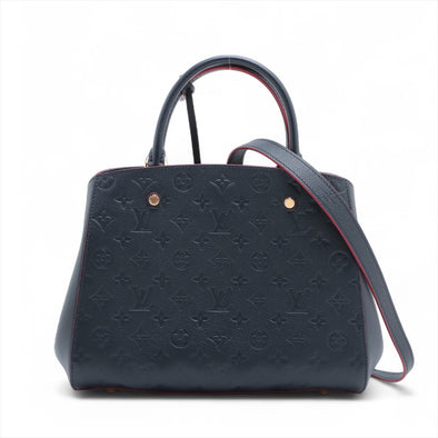 Louis Vuitton Marine Rouge Monogram Empreinte Leather Montaigne MM [Clearance Sale]