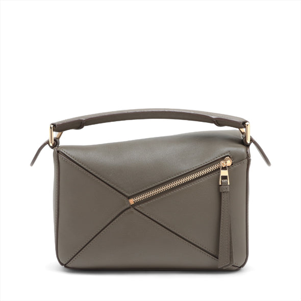 Loewe Khaki Leather Small Puzzle Bag [Clearance Sale]