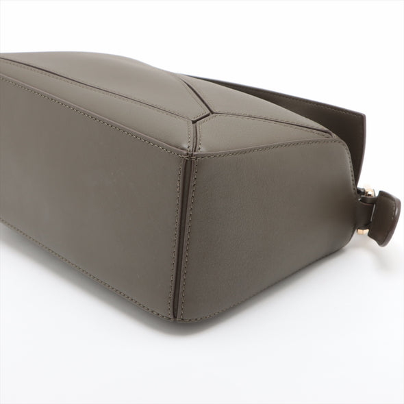 Loewe Khaki Leather Small Puzzle Bag [Clearance Sale]