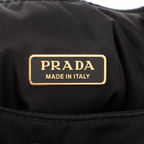 Prada Nero Padded Re-Nylon Mini Bag With Bow  [Clearance Sale]