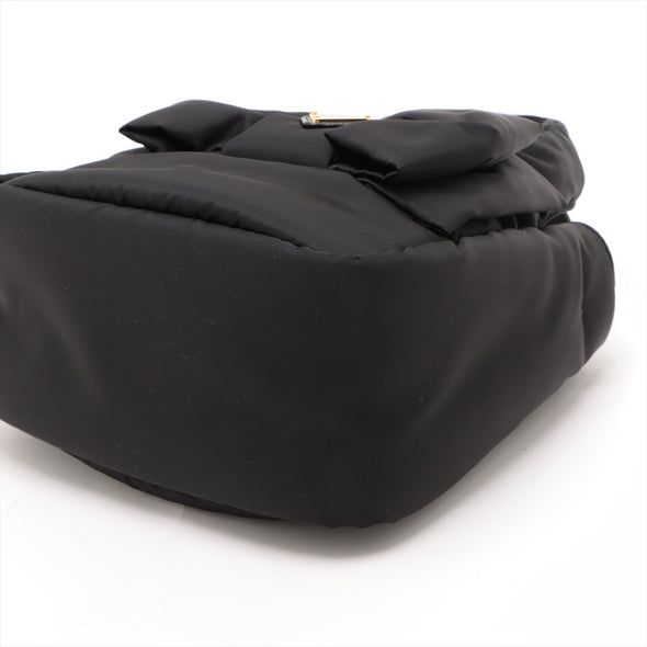 Prada Nero Padded Re-Nylon Mini Bag With Bow  [Clearance Sale]