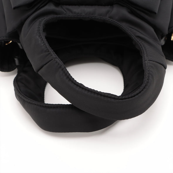 Prada Nero Padded Re-Nylon Mini Bag With Bow  [Clearance Sale]