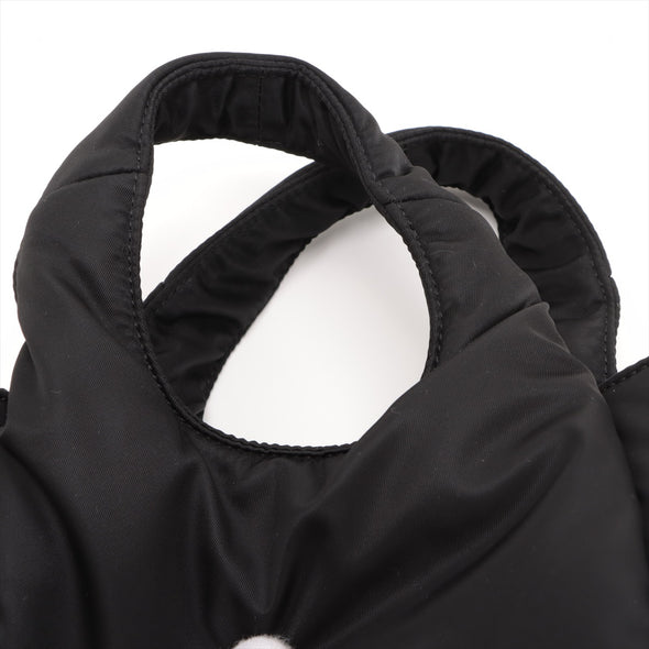 Prada Nero Padded Re-Nylon Mini Bag With Bow  [Clearance Sale]