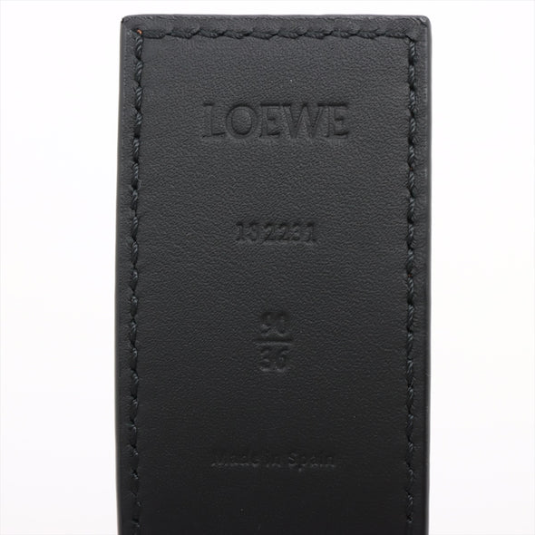 Loewe Black And Tan Leather Reversible Anagram Belt [Clearance Sale]