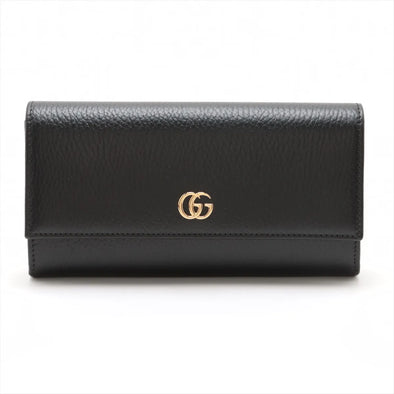 Gucci Black Leather GG Marmont Continental Wallet [Clearance Sale]