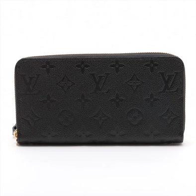 Louis Vuitton Noir Monogram Empreinte Leather Zippy Wallet  [Clearance Sale]