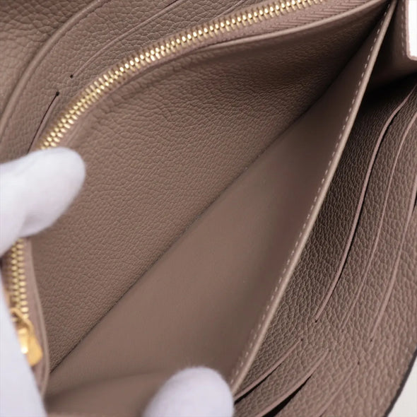 Louis Vuitton Tourterelle Monogram Empreinte Leather Sarah Wallet [Clearance Sale]