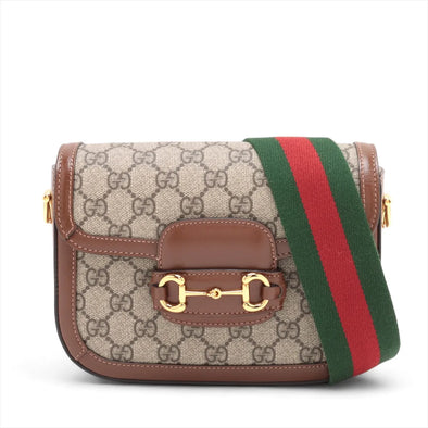Gucci GG Supreme Gucci Horsebit 1955 Small Shoulder Bag [Clearance Sale]