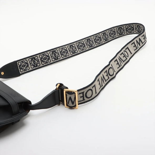 Loewe Black Leather Mini Gate Dual Bag [Clearance Sale]