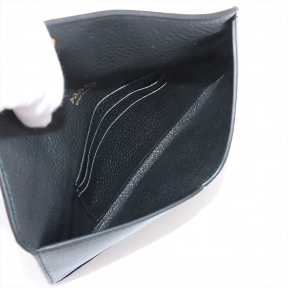Prada Nero Vitello Grained Leather Envelope Wallet [Clearance Sale]
