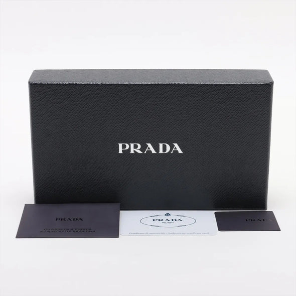 Prada Nero Vitello Grained Leather Envelope Wallet [Clearance Sale]