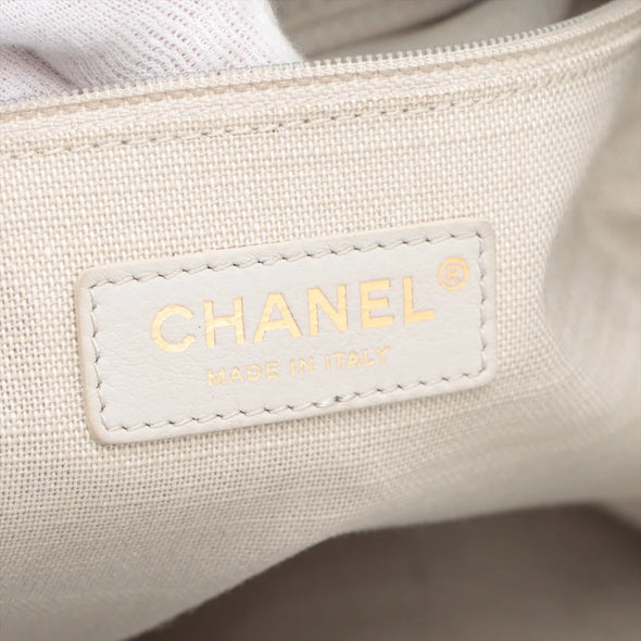 Black Deauville MM Shopping Tote