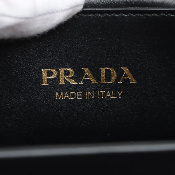 Prada Black Leather Symbole Shopping Bag [Clearance Sale]
