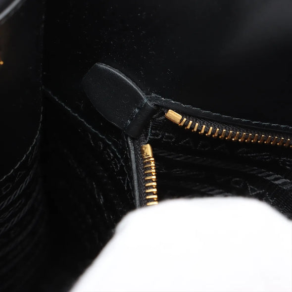 Prada Black Leather Symbole Shopping Bag [Clearance Sale]