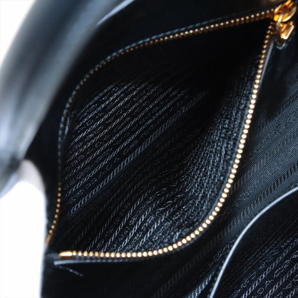 Prada Black Leather Symbole Shopping Bag [Clearance Sale]