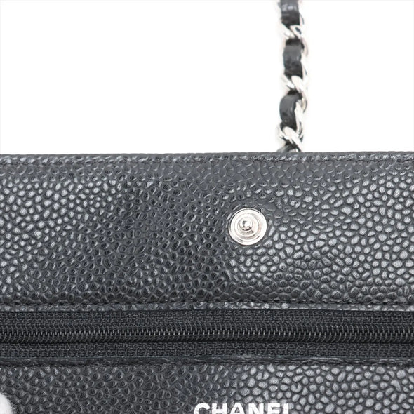 Chanel Black Caviar Calfskin Wallet On Chain [Clearance Sale]