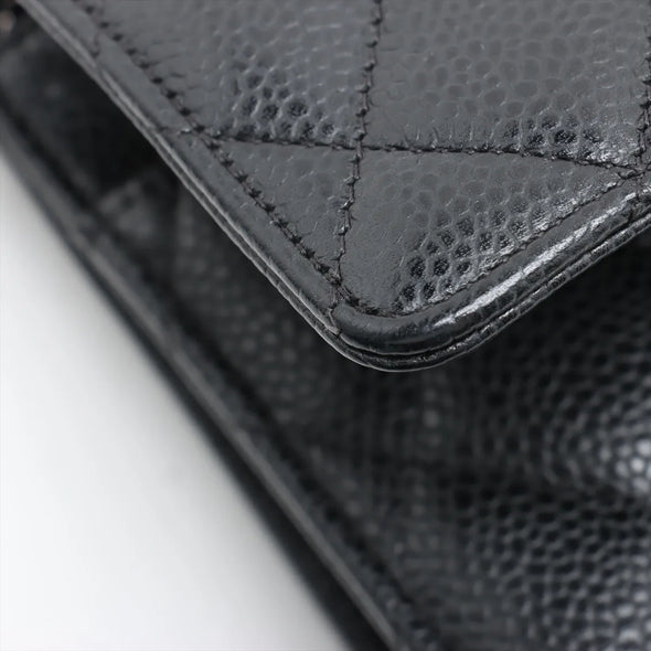 Chanel Black Caviar Calfskin Wallet On Chain [Clearance Sale]