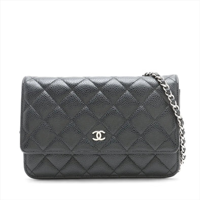 Chanel Black Caviar Calfskin Wallet On Chain [Clearance Sale]
