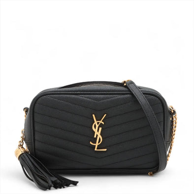 Saint Laurent Black Lou Quilted Small Shoulder Bag [Clearance Sale]