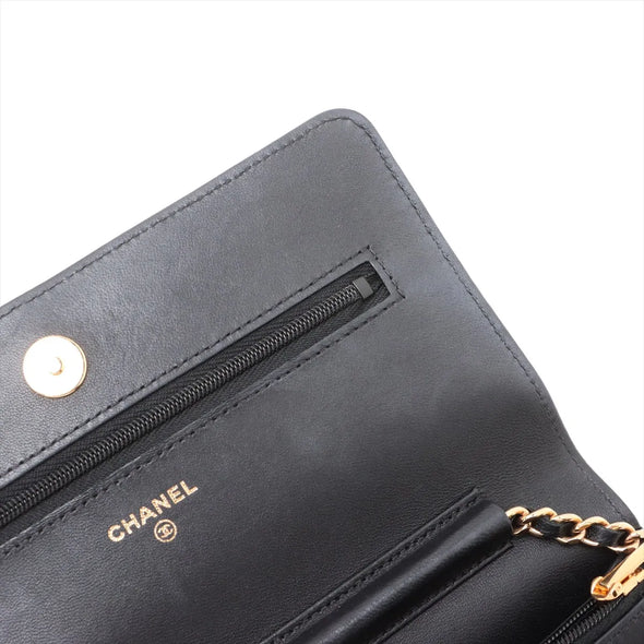 Chanel Black Nappa Lambskin Wallet On Chain [Clearance Sale]