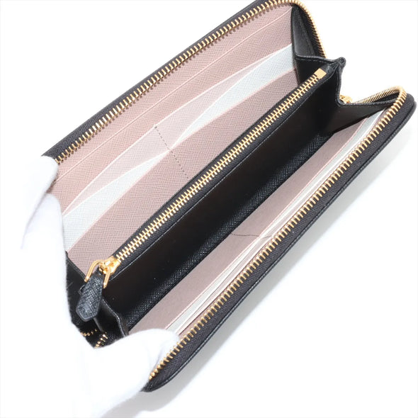 Prada Black Saffiano Leather Large Wallet [Clearance Sale]