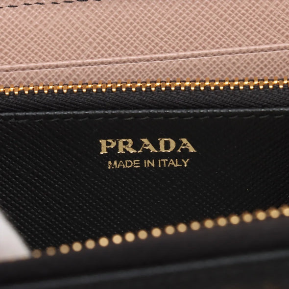 Prada Black Saffiano Leather Large Wallet [Clearance Sale]