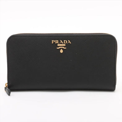 Prada Black Saffiano Leather Large Wallet [Clearance Sale]