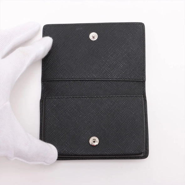 Prada Black Saffiano Leather Card Holder [Clearance Sale]