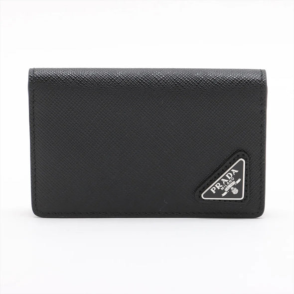 Prada Black Saffiano Leather Card Holder [Clearance Sale]