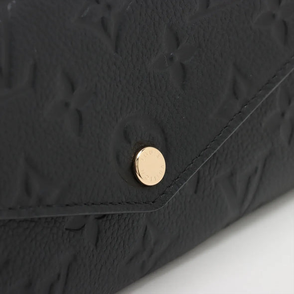 Louis Vuitton Noir Monogram Empreinte Leather Sarah Wallet [Clearance Sale]