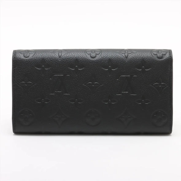 Louis Vuitton Noir Monogram Empreinte Leather Sarah Wallet [Clearance Sale]