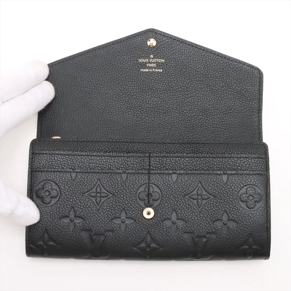 Louis Vuitton Noir Monogram Empreinte Leather Sarah Wallet [Clearance Sale]