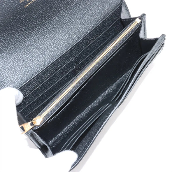 Louis Vuitton Noir Monogram Empreinte Leather Sarah Wallet [Clearance Sale]