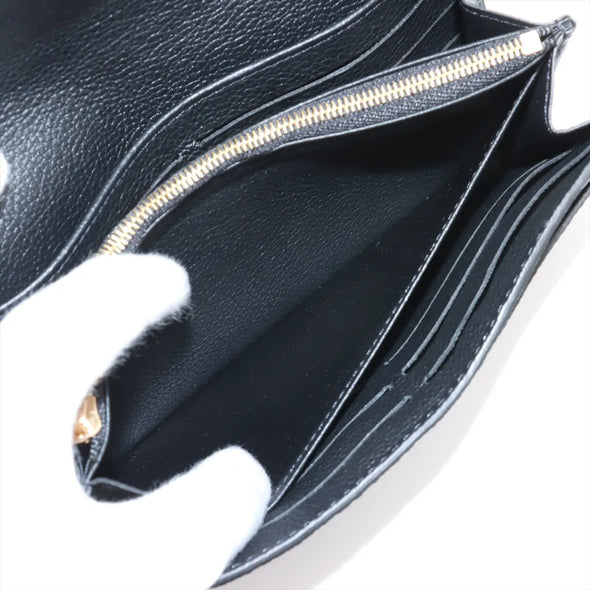 Louis Vuitton Noir Monogram Empreinte Leather Sarah Wallet [Clearance Sale]