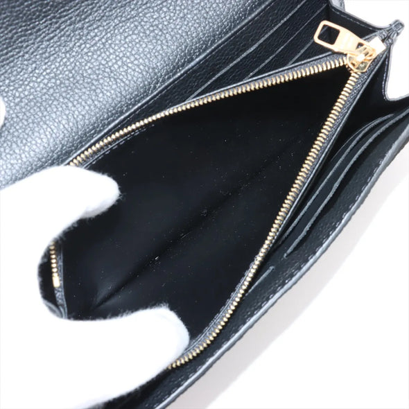 Louis Vuitton Noir Monogram Empreinte Leather Sarah Wallet [Clearance Sale]