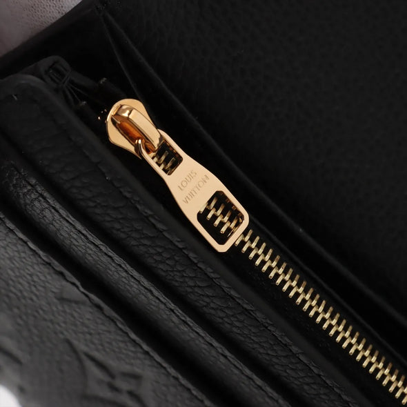 Louis Vuitton Noir Monogram Empreinte Leather Sarah Wallet [Clearance Sale]