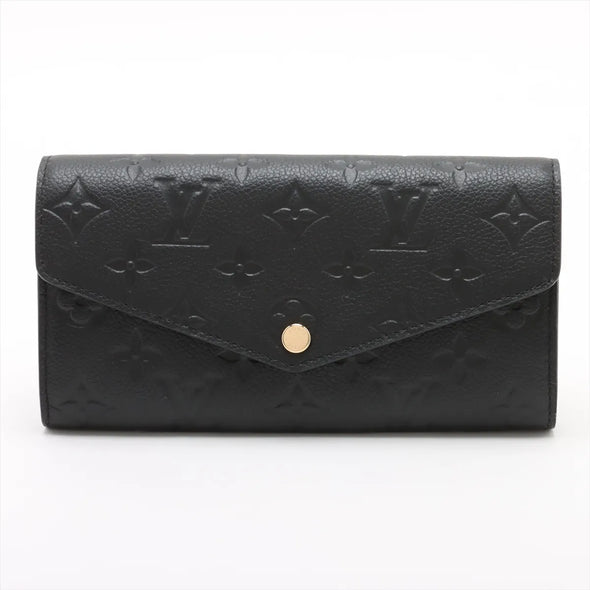 Louis Vuitton Noir Monogram Empreinte Leather Sarah Wallet [Clearance Sale]